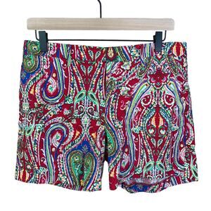 Lauren Ralph Lauren Paisley Print Shorts Size 10 Colorful Boho 100% cotton